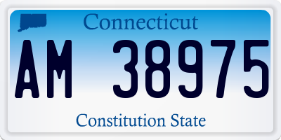 CT license plate AM38975