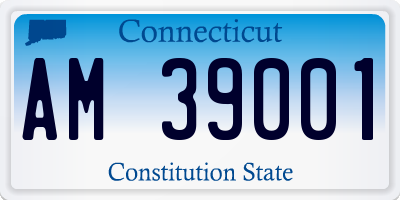 CT license plate AM39001