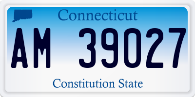 CT license plate AM39027