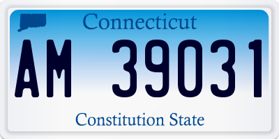 CT license plate AM39031