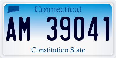 CT license plate AM39041