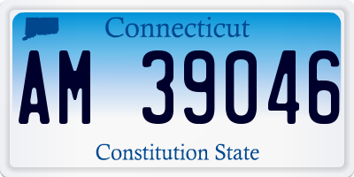CT license plate AM39046