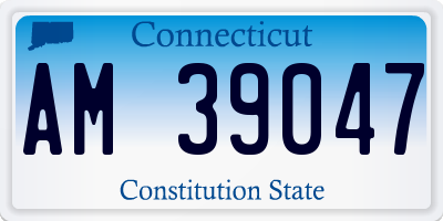 CT license plate AM39047