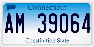 CT license plate AM39064