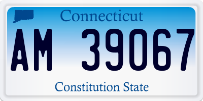 CT license plate AM39067