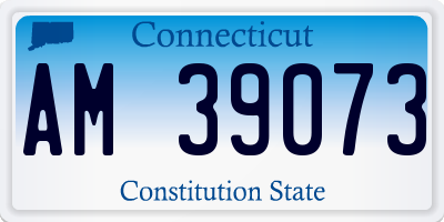 CT license plate AM39073
