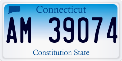CT license plate AM39074