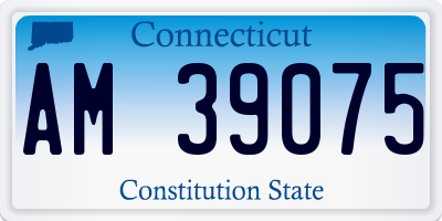 CT license plate AM39075