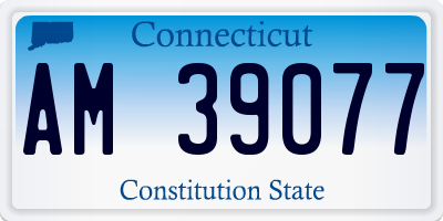 CT license plate AM39077