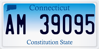 CT license plate AM39095