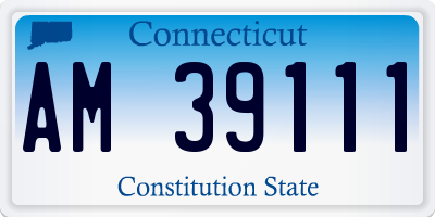 CT license plate AM39111
