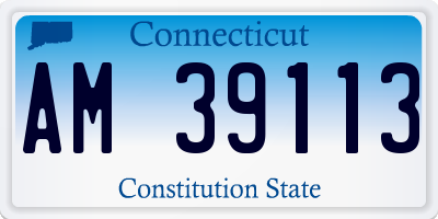 CT license plate AM39113