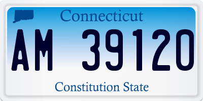 CT license plate AM39120