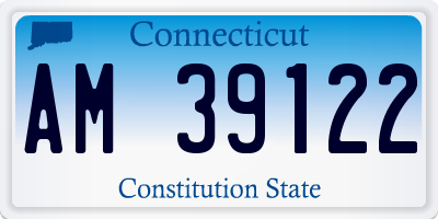 CT license plate AM39122