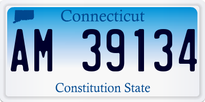 CT license plate AM39134