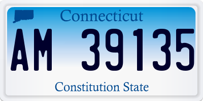 CT license plate AM39135