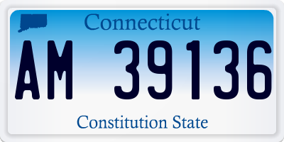 CT license plate AM39136
