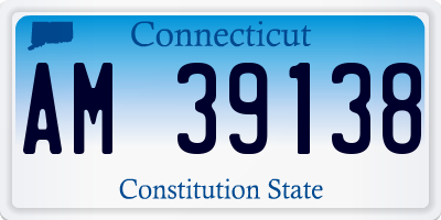 CT license plate AM39138