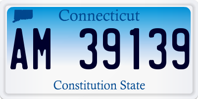 CT license plate AM39139