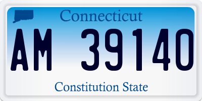 CT license plate AM39140