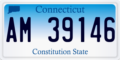 CT license plate AM39146