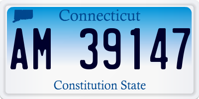 CT license plate AM39147