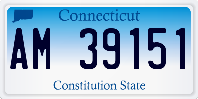 CT license plate AM39151