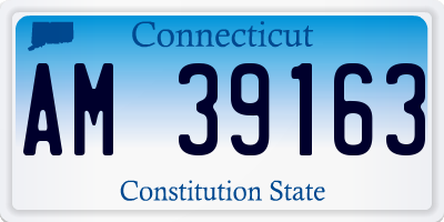 CT license plate AM39163