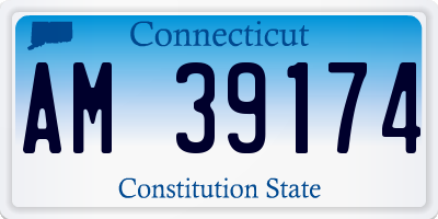 CT license plate AM39174