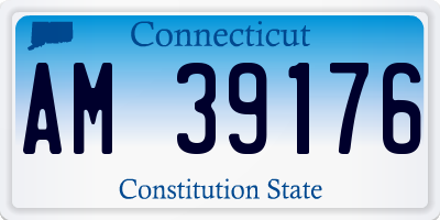 CT license plate AM39176