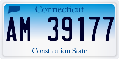 CT license plate AM39177