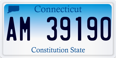 CT license plate AM39190