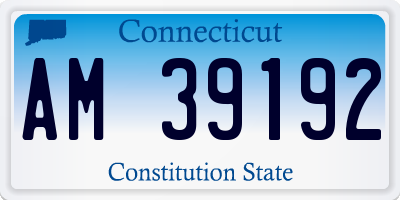 CT license plate AM39192