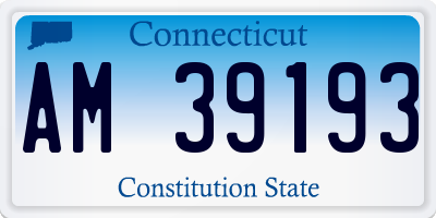 CT license plate AM39193