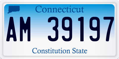 CT license plate AM39197