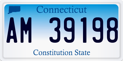 CT license plate AM39198