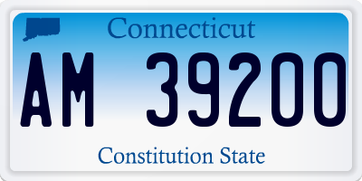 CT license plate AM39200