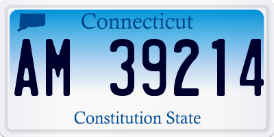 CT license plate AM39214