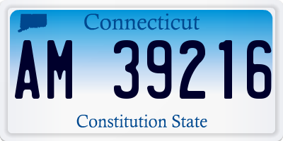 CT license plate AM39216