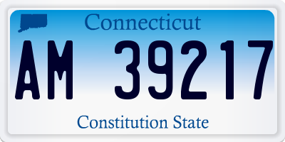 CT license plate AM39217