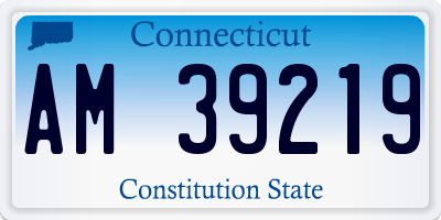 CT license plate AM39219