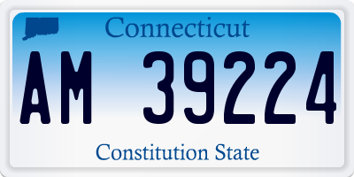 CT license plate AM39224