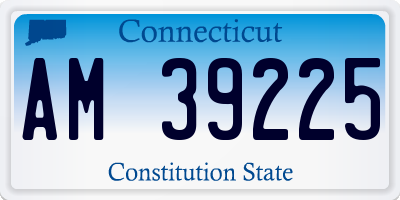 CT license plate AM39225