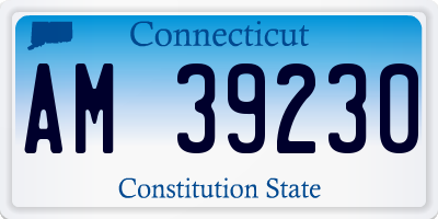CT license plate AM39230