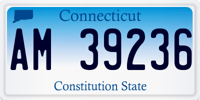 CT license plate AM39236
