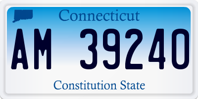CT license plate AM39240