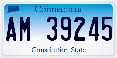 CT license plate AM39245