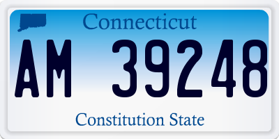CT license plate AM39248