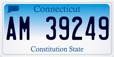 CT license plate AM39249
