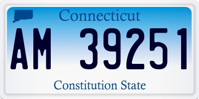 CT license plate AM39251